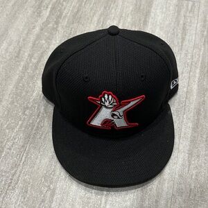 Kannapolis Intimidators (size 7 1/2) New Era Black Baseball Cap